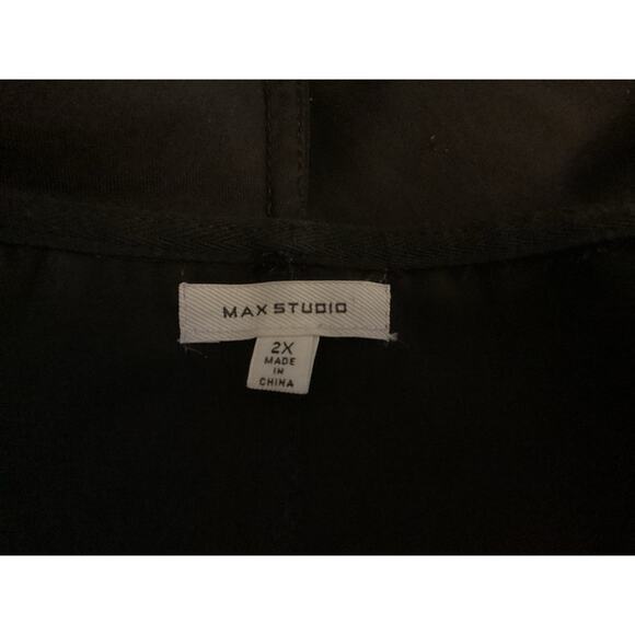 Max Studio Open Front Coat/Cardigan women’s sz 2X black - Picture 4 of 7